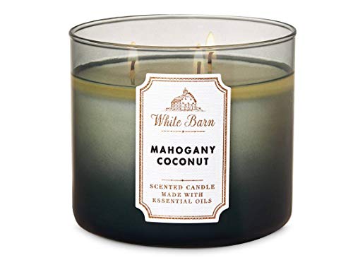 Bad och kropp fungerar 3-vekande ljus MAHOGANY COCONUT 3-Vekande ljus 14,5 uns / 411 g