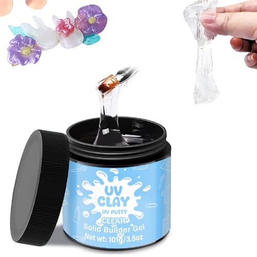 CAMUTKRY 3.5 oz UV Clay Clear Polymer Resin for 3D Crafts,