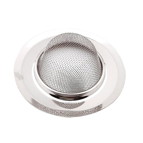 HOMSFOU Durable Stainless Steel Sink Strainer with Basket Design Shower Drain Cap for Kitchen Bathroom Clog Hair Trap Protector Mesh Cover