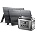 ALLPOWERS R1500 LITE Tragbares Powerstation mit 2x100W Solarpanel, 1056Wh Mobiler Stromspeicher AKKU Solar Generator 1600W (Spitze 3200W) Steckdose für Camping Garten RV Reise Notfall Balkon