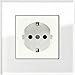 Produktbild GIRA Set 1x Steckdose Shutter 445303 1x Rahmen 1-fach 021112 Esprit Glas Weiß Reinweiß glänzend