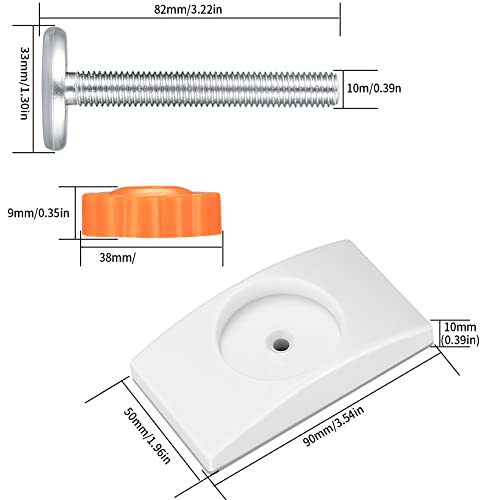 8 Stück Druckschrauben und Sicherheitswandschutz für Treppen | Schrauben für Türen | Kindersicherung | Treppengitter | Treppengitter für Haustiere