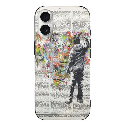 iPhone17�p �P�[�X �o���N�V�[ Banksy �n�[�g �p�� �A�C�t�H��17�p �P�[�X TPU �S�ʕی� �X�}�z�P�[�X ���^ �ϏՌ� �����h�~ �C�菝�h�~ �y�� ���C�����X�[�d�Ή� �l�C Case