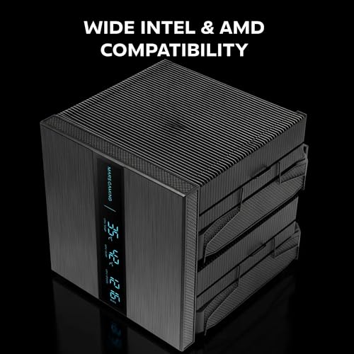 DISSIPATEUR CPU MARS GAMING MCPU LCDPRO TDP 8 Heatpipes 2x 120mm PWM FDB Écran LCD - vue 7