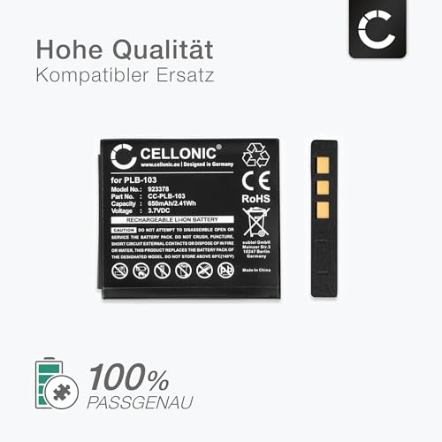 CELLONIC, Akku für Headset kompatibel mit Bang & Olufsen Beoplay H9, H9, Beoplay H8 (650mAh, 3.7V) Ersatzakku 1973822, PLB-103