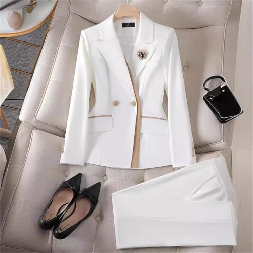 Women's 2 Piece Casual Outfits Blazer Jackets Formal Wedding Work Pants Suit Set Dressy4
