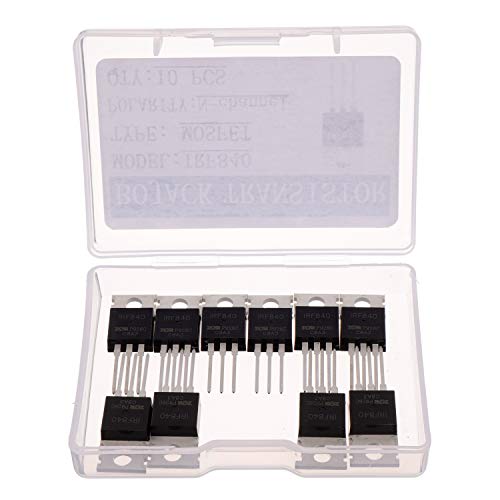 Bojack Irf840 Mosfet Irf840N 8 A 500 V Irf840 N-Channel Power Mosfet Transistor To-220Ab (Pack Of 10 Pcs) #TOP1