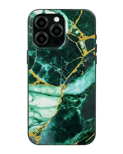 Coque pour iPhone 12 Pro Max jolie idée cadeau marbre vert émeraude MagSafe chic - 4