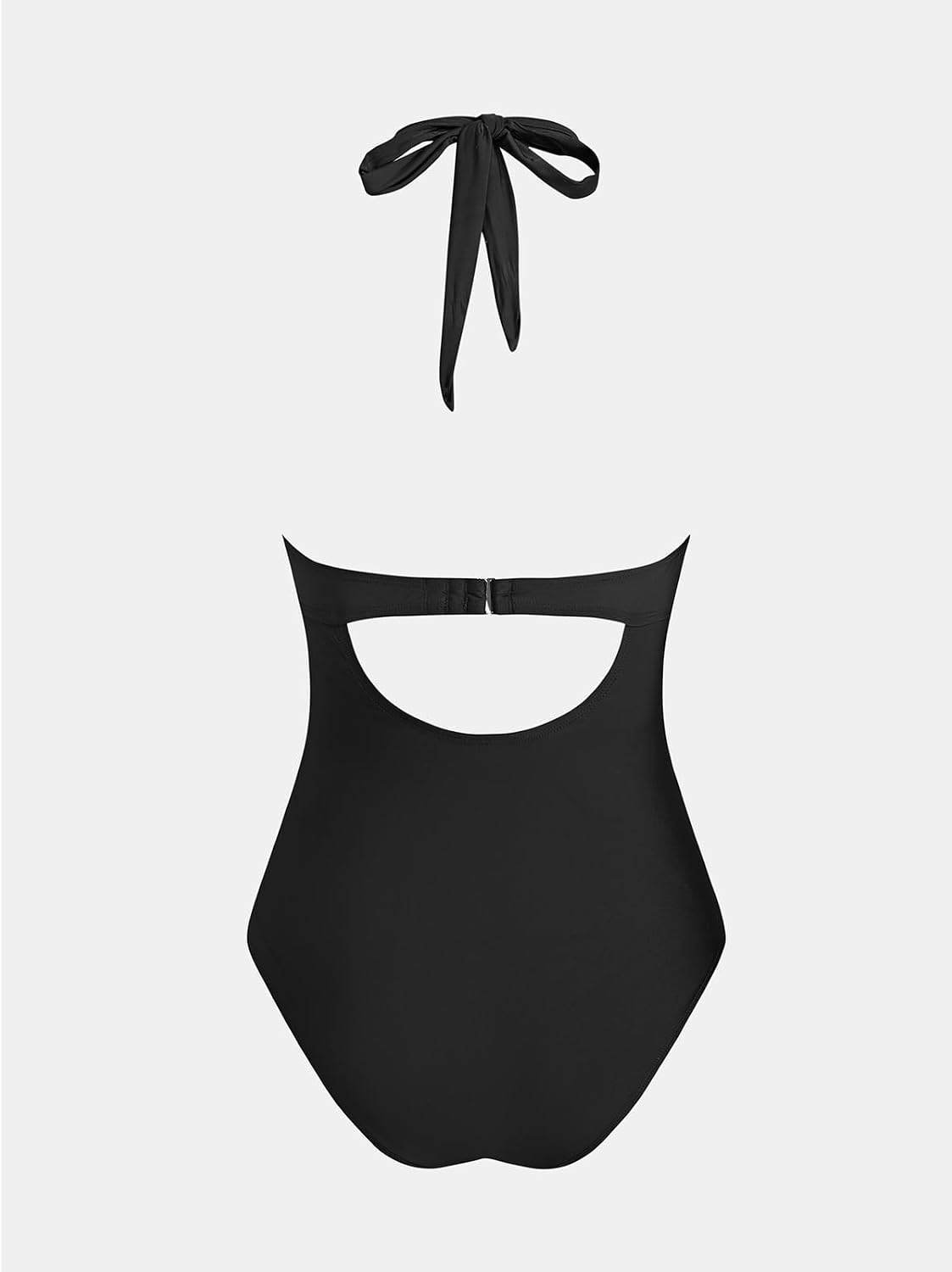 CUPSHE Women's One Piece Swimsuit Sexy Bathing Suit Cut Out Halter Tie High Neck Back Hook Swimwear
