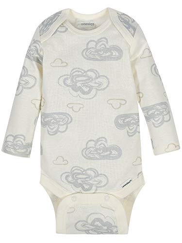 Image of Onesies Brand Unisex Baby 6-Pack Long Sleeve Bodysuits - Breathable Cotton One-Piece Outfits for Newborns & Infants