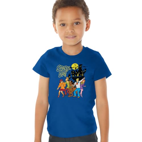 Scooby Doo! Spooky Gang Kids T Shirt (4) for Toddler Boys and Girls, Royal