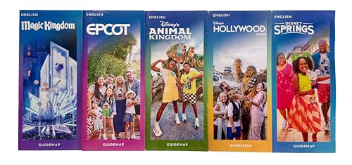 2026 Orlando Theme Park Guide Map Set – 5 Current Park Maps Collection, English Edition, Latest Available, Souvenir Bundle - Designs May Vary