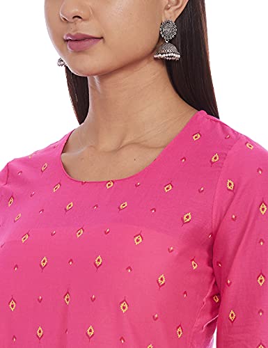 Image of Rangriti Pink Cambric Cotton Straight Kurta