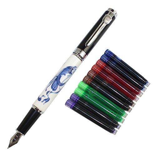 Gullor Elegant Calligraphy Pen Jinhao 8802 Fairy With Gift Box And Ink Cartridges #TOP6