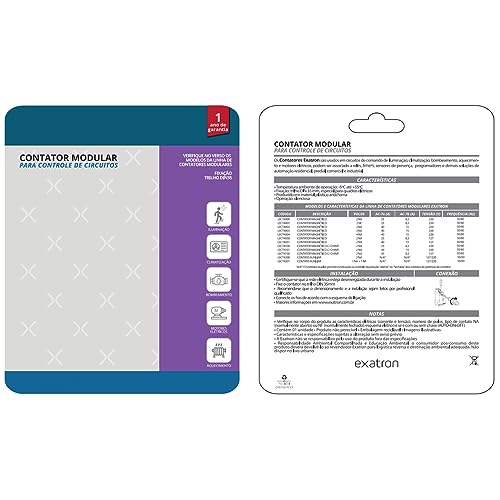 Contator Circuitos de Comando Modular com chave 2 Polos, 2NA, 25A, 220V (Relé Magnético)