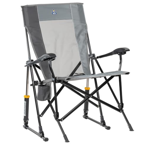 GCI Outdoor Roadtrip Rocker zusammenklappbarer Schaukelstuhl & Outdoor-Campingstuhl – Quecksilber