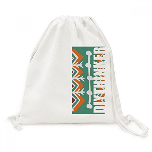 Sac à dos en toile motif Mexique totems vert pour voyage et sport