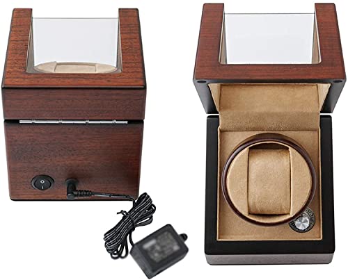 Agitador de relojes automáticos para evitar desajustes con caja de madera y felpa 4