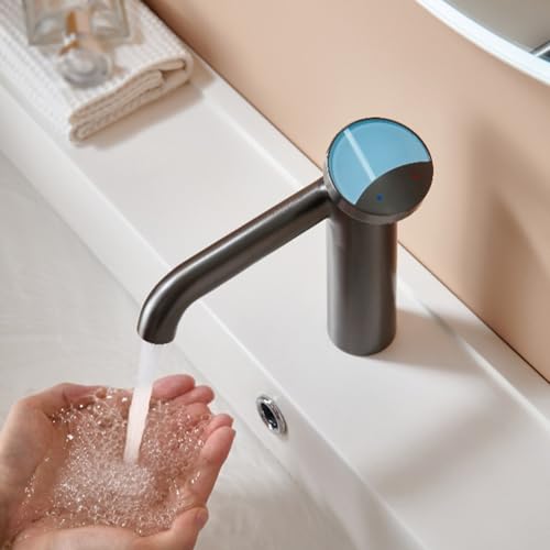 Mitigeur eau chaude eau froide compact avec commande fluide pour lavabo