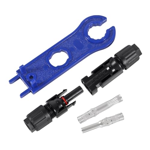 8 Paar Solarstecker, Solarpanel-Kabel, Photovoltaik-Stecker, Adapter, wasserdicht, männlich, weiblich, staubdicht, Stecker mit 2 Schraubenschlüsseln
