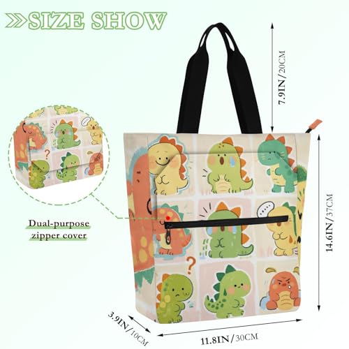 Bolsa de libros de dinosaurios para el colegio y las compras diarias 4