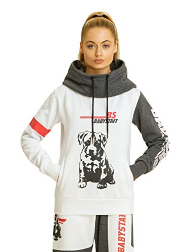 Babystaff NELA - Sudadera con Capucha para Mujer Blanco L