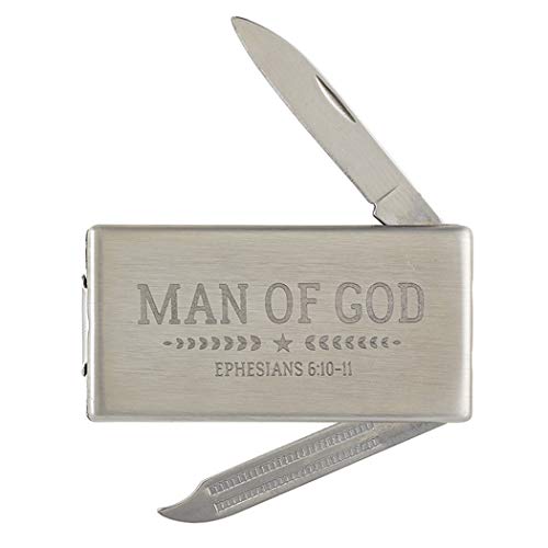 Christian Brands Man of God Multi-Tool Money Clip, 2 1/4 Inch, Silver, Small3
