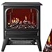 Produktbild Elektrokamin mit Heizlüfter 1950W Elektro Kamin Elektrischer Heizung LED Kaminfeuer Effekt Kaminofen Flammeneffekt Heizer Ofen geräuscharm regelbar Schwarz