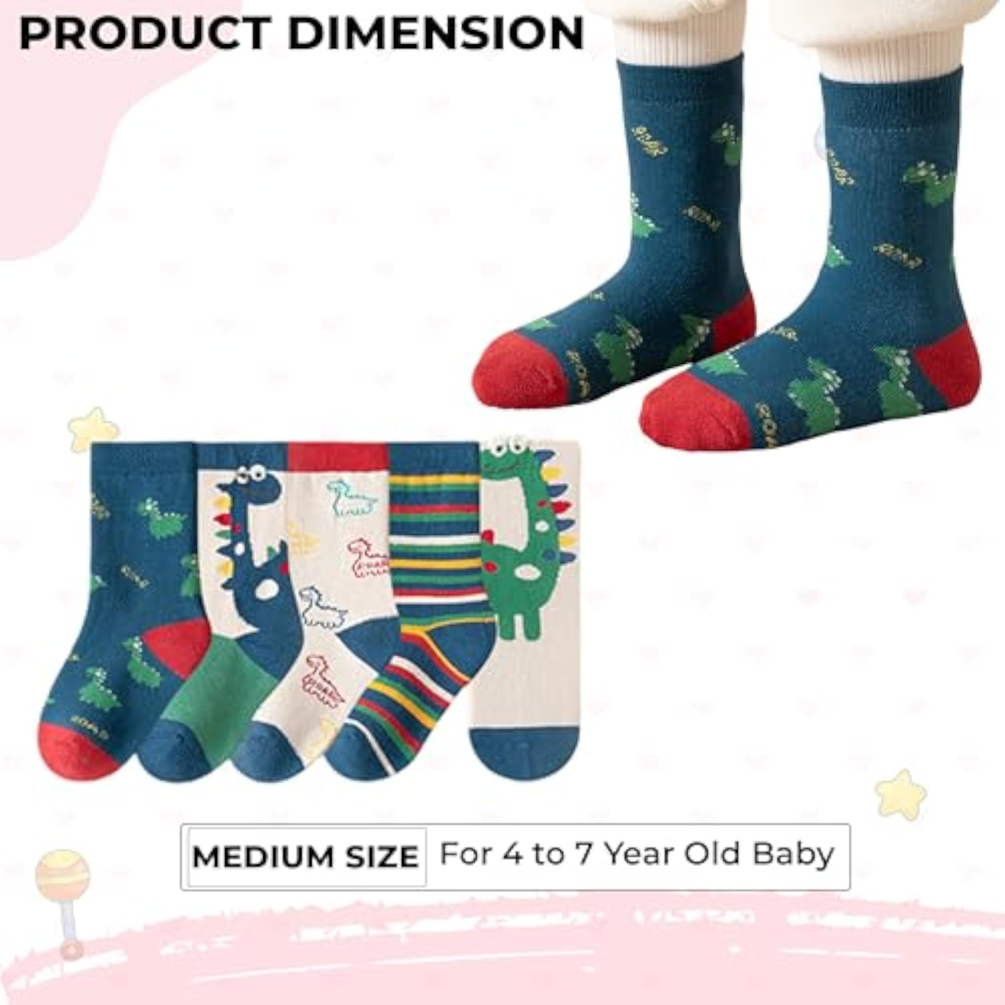 Soft Anti-Slip Socks for Toddlers, Everyday Use