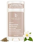 Aluminum Free Deodorant for Women – USA Made Natural Magnesium Deodorant with 55% Organic Ingredients, Baking Soda Free, Long-Lasting All-Day Odor Protection, Non-Irritating for Kids & Sensitive Skin