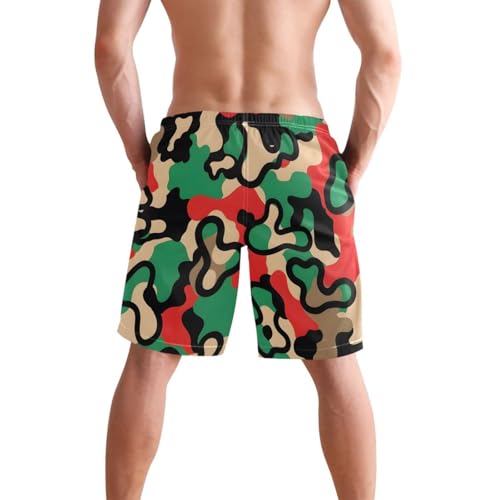 Men's Swim Trunks Quick Dry Swimming Shorts with Pocket Camouflage with Colors Swimsuit Trunks2