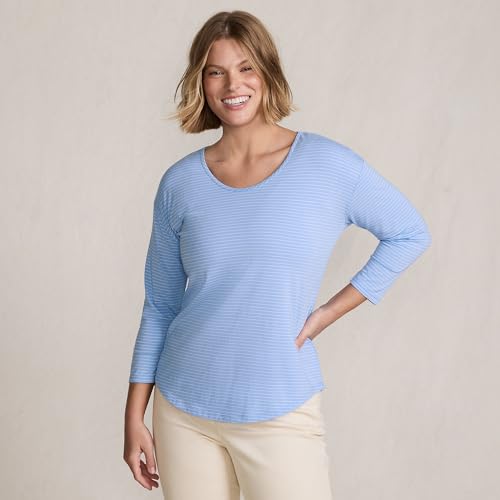 Lands' End Women's 3/4 Sleeve Lightweight Jersey U-Neck Tunic4
