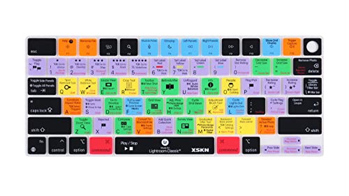 XSKN Lightroom Classic Shortcut US Layout Silicone Keyboard Cover Skin for 2021 Released MacBook Pro 14 inch A2442 16 A2485 with ( M1 Pro/Max chip ) Liquid Retina XDR Display Touch ID (K-401)