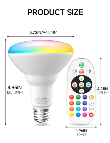 Unilamp 120VBR3009W12E26 Br30 Color Changing Light Bulb thumb #7