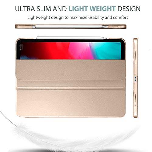 Image of DuraSafe Cases for iPad PRO 11 Inch 1st [ PRO 11 1 Gen 2018 ] A1980 A1934 A2013 A1979 MTXN2HN /A MTXP2HN /A MTXR2HN /A MTXQ2HN /A MTXT2HN /A MTXU2HN /A Ultra Slim Smart Auto Sleep /Wake PC Cover - Gold