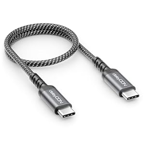deleyCON 0,30m USB C Oplaadkabel Kort (60W Snellaadkabel) PD3.0 PPS USB-C naar USB-C Kabel voor iPhone 17 16 15 Pro Max Air Galaxy A16 A56 S26 S25 S24 Pixel iPad Pro MacBook AirPods Tablet Switch PS5