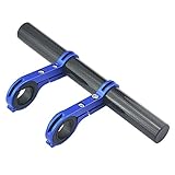 UPANBIKE Fahrrad Taschenlampe Halter Karbonfaser Lenker Fahrrad Zubeh?r Extender Halterung für Fahrrad Licht, Tacho, Sport Kamera oder Smartphones,Blau 20cm Double Clamp, 7.87 inch (Two Clamps)