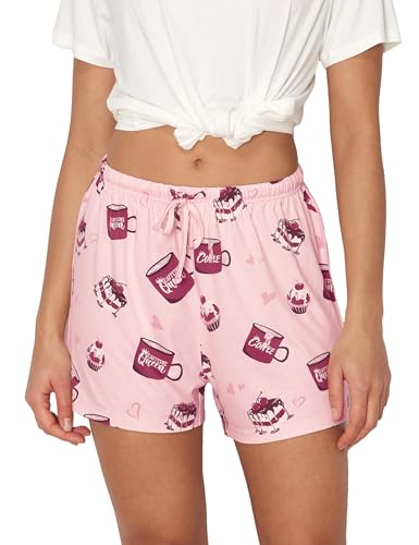 Image of GYS Women's Bamboo Viscose Cooling High Waisted Pajama Shorts