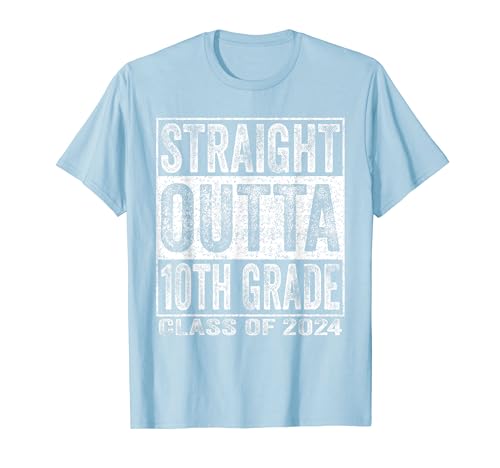 Straight Outta 10th Grade Graduation Gifts 2024 Tenth Grade Camiseta
