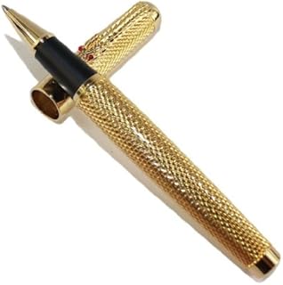 Gullor 1200 Golden Dragon Red Crystal Eyes Rollerball Pen