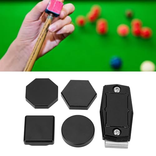 SPYMINNPOO Magnetischer Billard-Kreide Halter Premium-Aluminium GEH?use mit Clip, Kompaktes und Leichtes Zubeh?r-Kit f¨¹r Sechseckige Achteckige (Black) – Bild 5