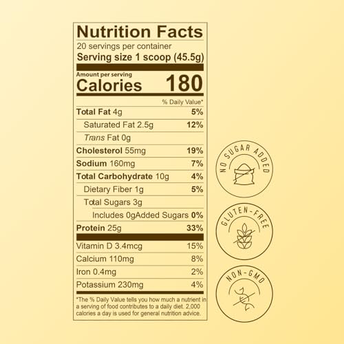 Image of FlavCity Banana Bread Protein Shake Powder, All in One Smoothie + Collagen Peptides, Reishi & Cordyceps - Focus, Skin, Hair & Joint Support - 100% Grass Fed Whey & Real Bananas, 20 Servings