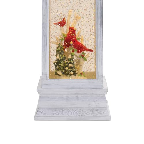 Melrose 84555 Snow Globe with Cardinal on Branch, 12.75-inch Height, Plastic
