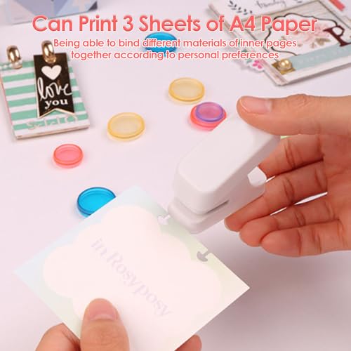 Portable Mini Mushroom Paper Hole Puncher for Disc Binding, Planners, Binders, Journaling, Scrapbooking, Crafts, Card Making