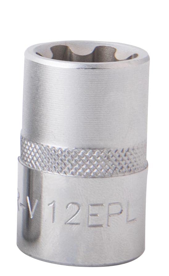 CLAS Equipements Torx Plus Socket EP12 L.25 mm 1/4 Inch - SA 7091, Grey