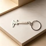 Mini Vernier Caliper Keychain Portable Alloy Measuring Tool 0-1.57inch