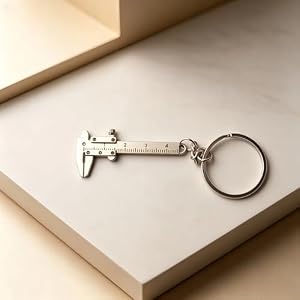 1pc Portable Mini Alloy Vernier Caliper Key Ring Accurate Measuring Tool with 0.0-1.57inch Range, Compact Key Chain Design