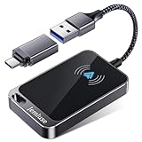 Jemluse Android Auto Wireless Adapter, Innovative Instant Connection via NFC Converts Wired to Wireless for Factory Wired Android Auto Car, Wireless Dongle Fit for Android 11+ & Cars from 2017(Gray)