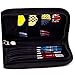 Parliky Portable Darts Storage Bag Compact Oxford Cloth Darts Pouch for Outdoor Use Durable and Lightweight with Extra Compartment Secure Elastic Band Zipper Closure Black