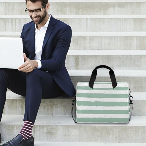 Maletín cruzado para laptop 15.6 pulg blanco-verde miniatura 2